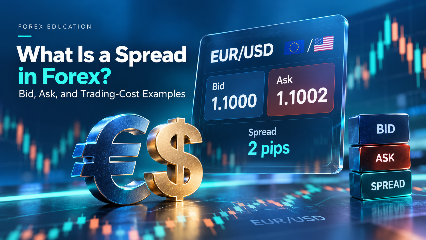 ما هو السبريد في الفوركس؟ سعر العرض والطلب وأمثلة على تكاليف التداول