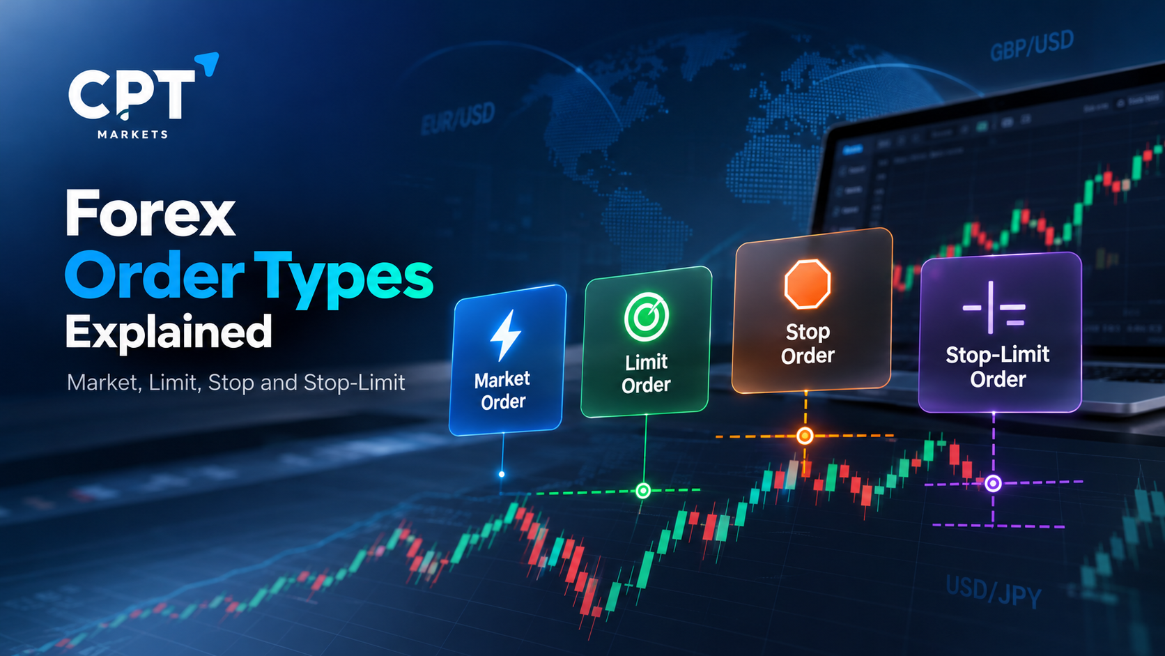 Tipos de órdenes en Forex: de mercado, limitada, stop y stop-limit